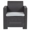Merrick Lane Malmok Outdoor Furniture Resin Chair Faux Rattan Wicker Pattern Patio Chair With All-Weather Cushion